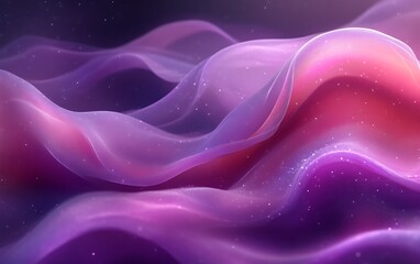 Fototapeta premium Abstract purple and pink flowing fabric with glitter.