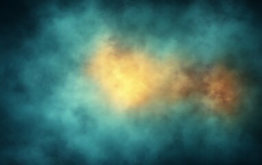 Teal and orange smoky abstract background.