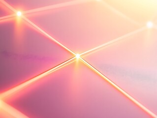 Abstract Pink Background With Glowing Lines