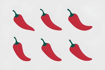 seamless pattern of red chili peppers on white background ideal for food designs and spicy themes