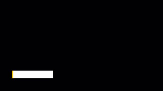 Minimal yellow and white lower third. Animation smooth motion graphic.