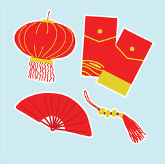 Celebrate the festive spirit with vibrant Chinese New Year decorations, featuring traditional red lanterns and golden ornaments