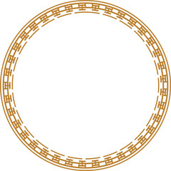 Golden Chinese Frame Decoration Vector