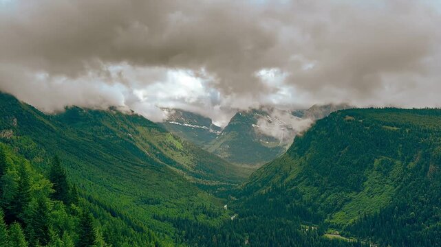 Glacier Mountain Stormy Weather