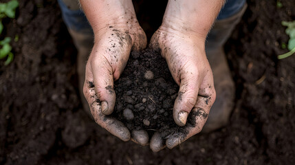 Nurturing soil in hands, showcasing importance of gardening and community