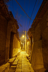 Night view of Baozili Scenic Area in Zhangjiakou, Hebei Province, China