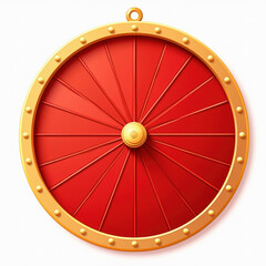 Obraz premium Red & Gold Wheel of Fortune, Lucky Spin - Vibrant Color Palettes