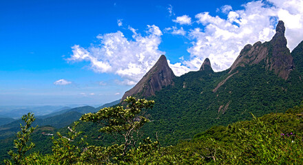 Montanhas na Serra dos Orgaos. Teresopolis. Rio de Janeiro.