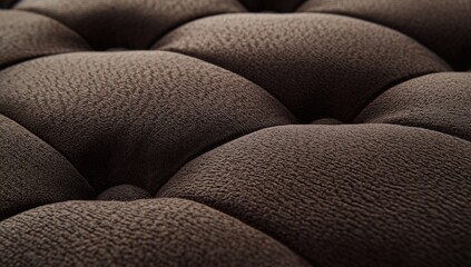 Close-up of Brown Tufted Upholstery Texture
