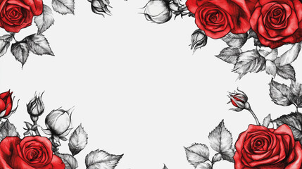 Elegant wedding invitation card background vector. Minimal hand painted watercolor botanical flowers texture template background. Design for wedding, vip cover, poster, rsvp moderncard.Valentine's Day