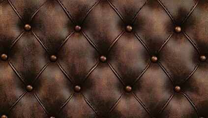 Fototapeta premium Dark Brown Leather Upholstery Texture