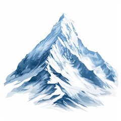 Fototapeta premium Majestic Snow-Capped Mountain Peak Surrounded by Clear Skies and Inviting Serenity for Nature and Adventure Enthusiasts