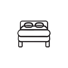 Bed icon vector symbol design illustration