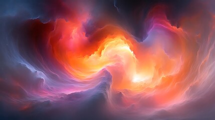 Obraz premium Abstract swirling colorful nebula.