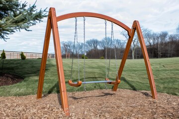 Fototapeta premium A classic swing set in a playground