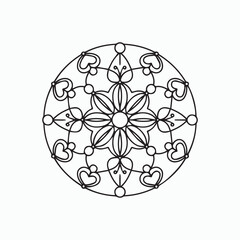 simple flower mandala design vector illustration