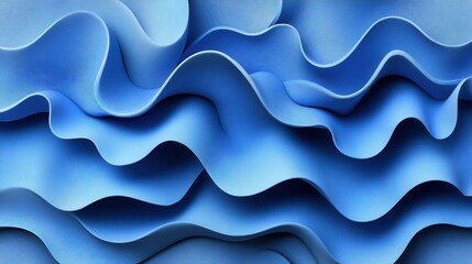 Fototapeta premium Abstract Flowing Blue Waves Textured Design Background for Modern Art and Creative Projects, Ideal for Websites, Advertising, or Print Media