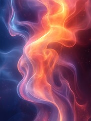 Fototapeta premium Abstract fiery and icy swirls. (8)