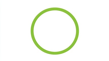 A simple green circle on a white background, symbolizing unity or nature.