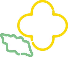 花　菜の花　春　アイコン　あしらい　ピクトグラム　ロゴ　かわいい　シンプル　線　イラスト素材