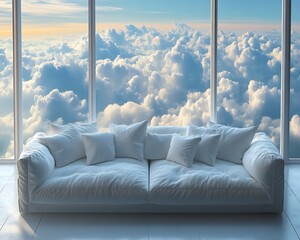 Cloud view from a comfy sofa.