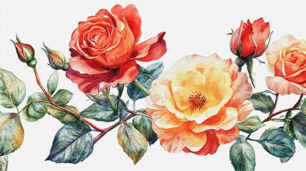 Elegant wedding invitation card background vector. Minimal hand painted watercolor botanical flowers texture template background. Design for wedding, vip cover, poster, rsvp moderncard.Valentine's Day