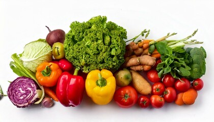 The concept of healthy food. Fresh vegetables. isolated white background, vegetarian meal, studio shot, lifestyle