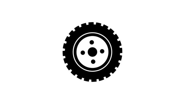 truck wheel icon animation