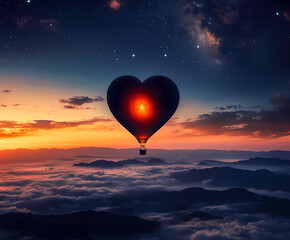 Obraz premium hot air balloon in the sky