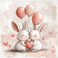 bunnies in love