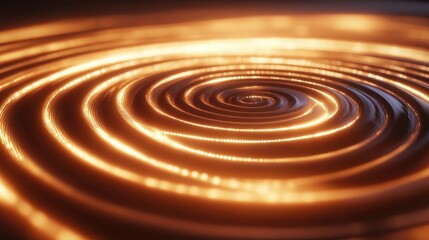 Dynamic interaction of magnetic and gravitational forces, shown as glowing spirals and oscillating patterns of light.