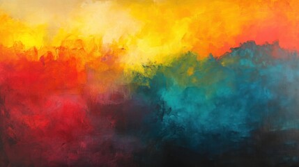 Fototapeta premium Abstract Landscape: A Symphony of Warm and Cool Hues