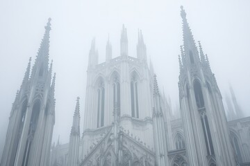 Fototapeta premium Ethereal Architecture in Fog and Light