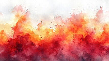 Abstract watercolor fire flames background texture