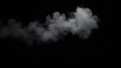 dramatic cloud smoke explosion on black background
