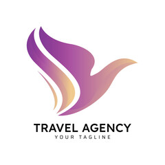 Obraz premium Travel agency eagle logo design