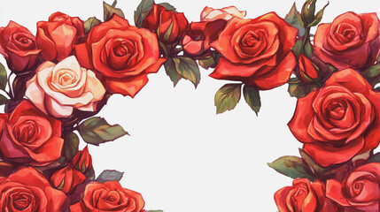 Fototapeta premium Elegant wedding invitation card background vector. Minimal hand painted watercolor botanical flowers texture template background. Design for wedding, vip cover, poster, rsvp moderncard.Valentine's Day