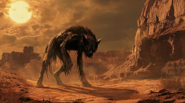 Mystical Encounter: Eerie Native American Skinwalker in Desolate Canyon