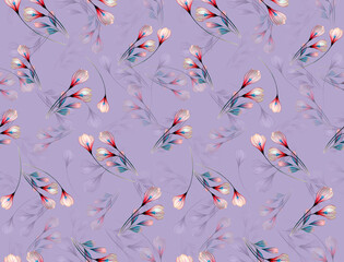 Floral pattern, digital illustration, intricate floral design, damask, wallpaper, pattern. Gilded. Illustration