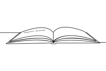 Book single-line art beautifully symbolizes the infinite journey of learning, using just one unbroken line to convey both simplicity and depth.