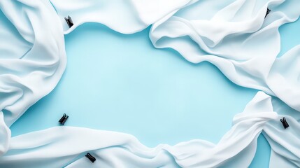 Creative textile display studio photography aesthetic flat lay overhead view design inspiration