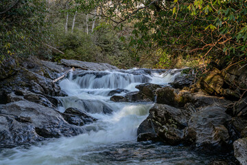 waterfall near highlands, nc