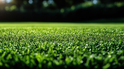 Lush Green Grass Close-Up in Bright Sunlight, Showcasing Freshness, Texture, and Vibrancy of Nature's Beauty for Outdoor Environment Backgrounds