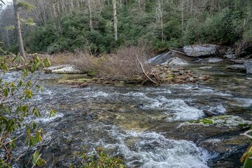 waterfall near highlands, nc