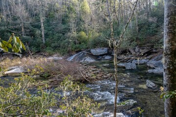 waterfall near highlands, nc