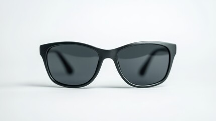 Stylish Sunglasses on Plain White Background