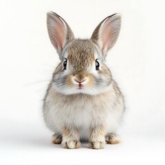Fototapeta premium Cute bunny rabbit, studio shot, white background, pet animal.