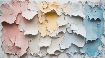 Obraz premium Background image of layered paint textures resembling weathered walls