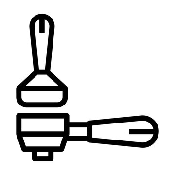 recommend clip art: coffee tamper Line Icon
