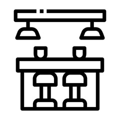 bar counter Line Icon
